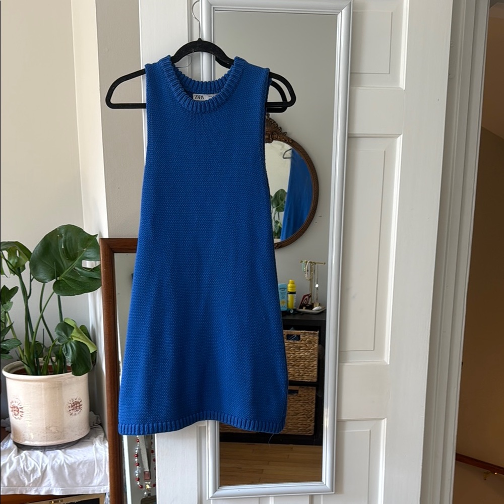 Zara Blue Sleeveless Dress